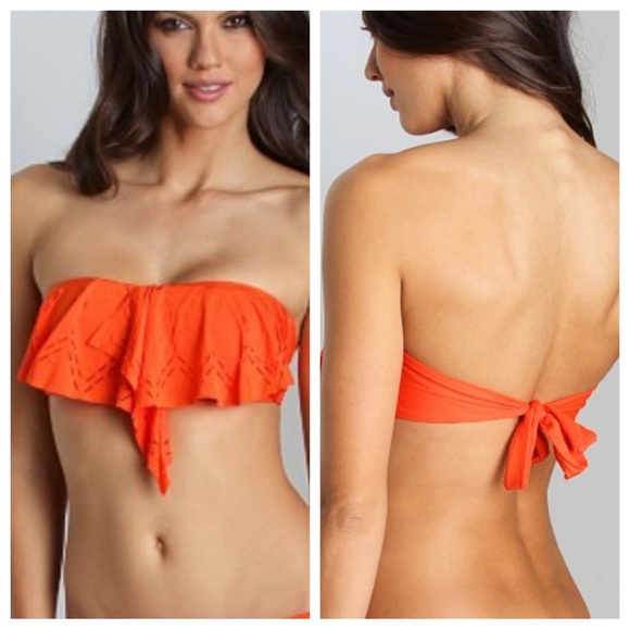 NWT! L Space Flutter Bye Hunter Rose Bandeau Bikini Top black and Despi bottoms - Picture 10 of 10